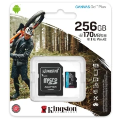 Kingston 256GB MicroSDXC Canvas Go Plus 170MB/s - DronePoint Canada