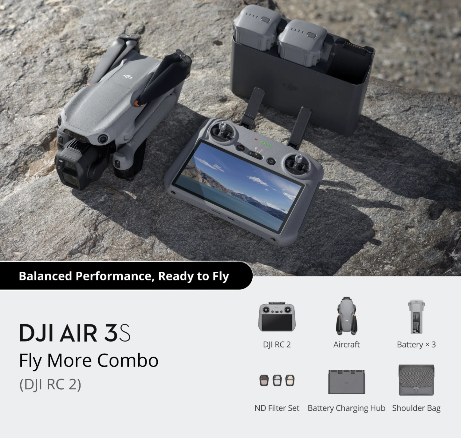 DJI Air 3S Fly More Combo (DJI RC 2) - DronePoint Canada 11 DJI Air 3S Fly More Combo (DJI RC 2) - DronePoint Canada - Image 9